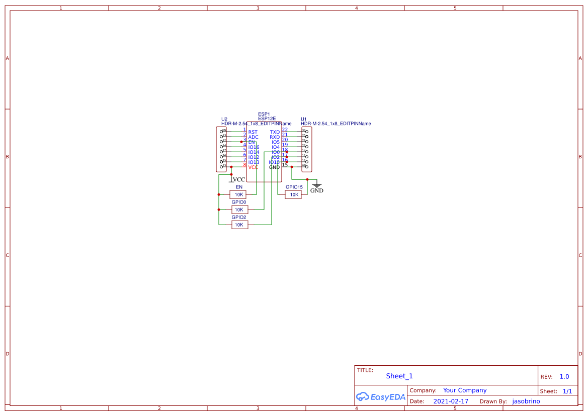 esp12 protoboard adapter OSHWLab