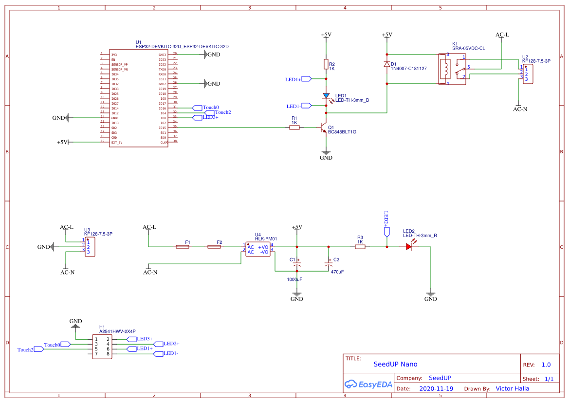 SeedUP Nano Controller - EasyEDA open source hardware lab