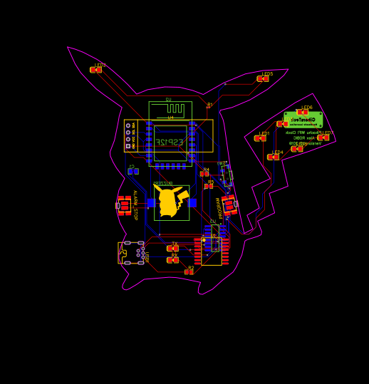 Pikachu alarm clock EasyEDA open source hardware lab