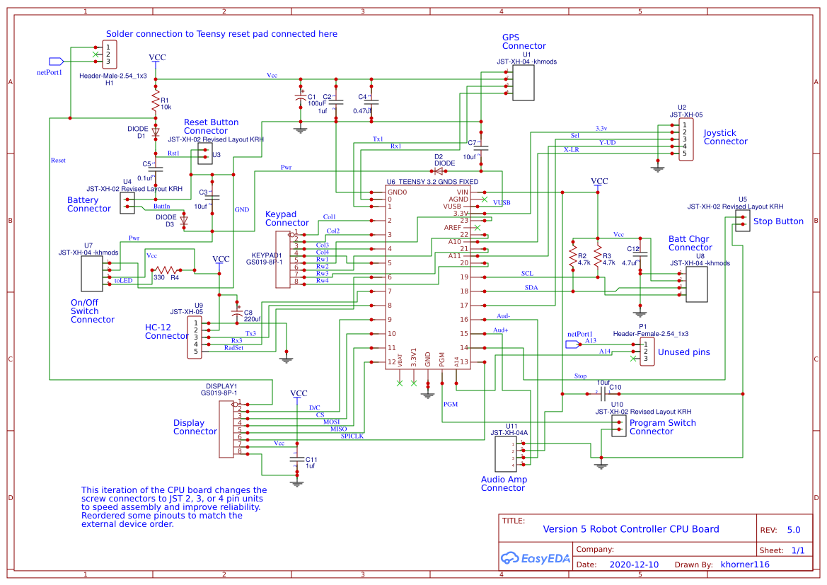 Robot Controller CPU board Ver 5 OSHWLab