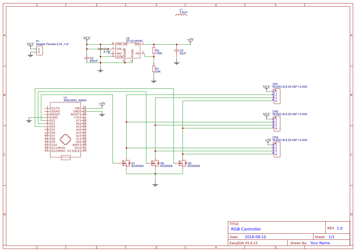 RGB Controller - EasyEDA open source hardware lab