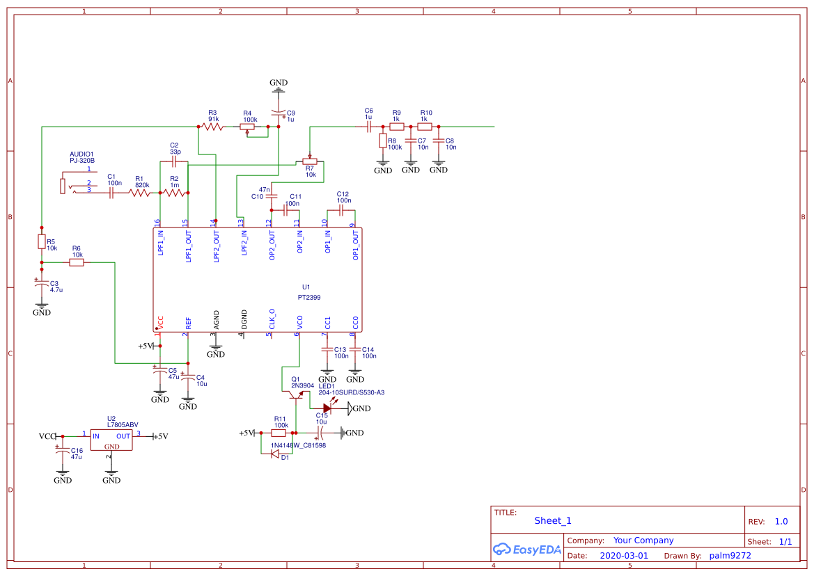 delay/chorus startup schem OSHWLab