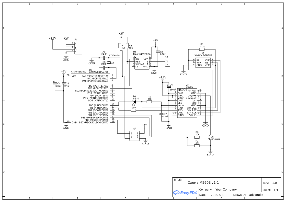 PCB M590E - EasyEDA open source hardware lab