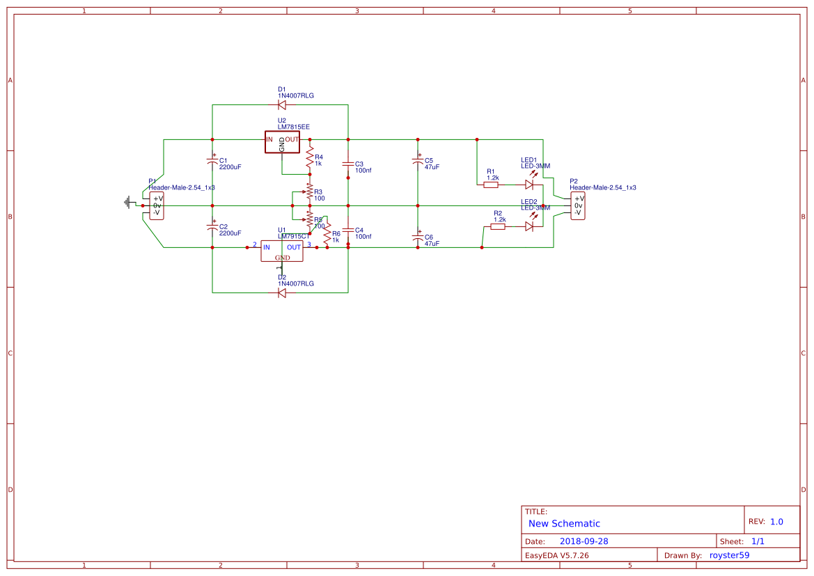 15v symmetrical psu - OSHWLab