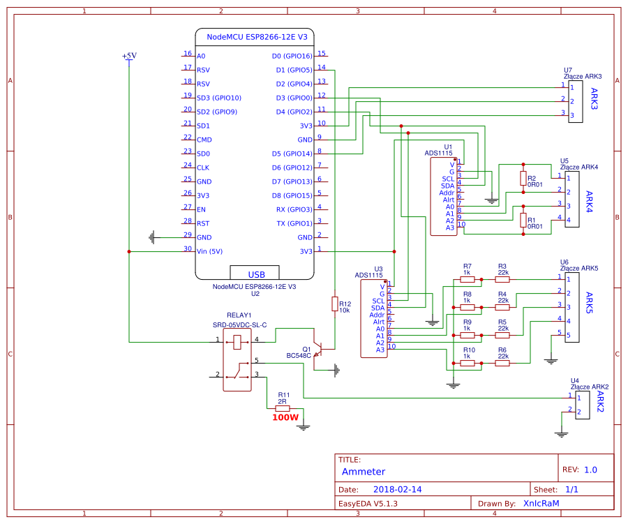 ESP Ammeter - EasyEDA open source hardware lab