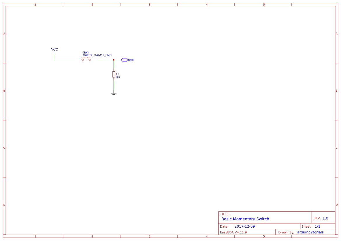 Basic Momentary Switch EasyEDA open source hardware lab