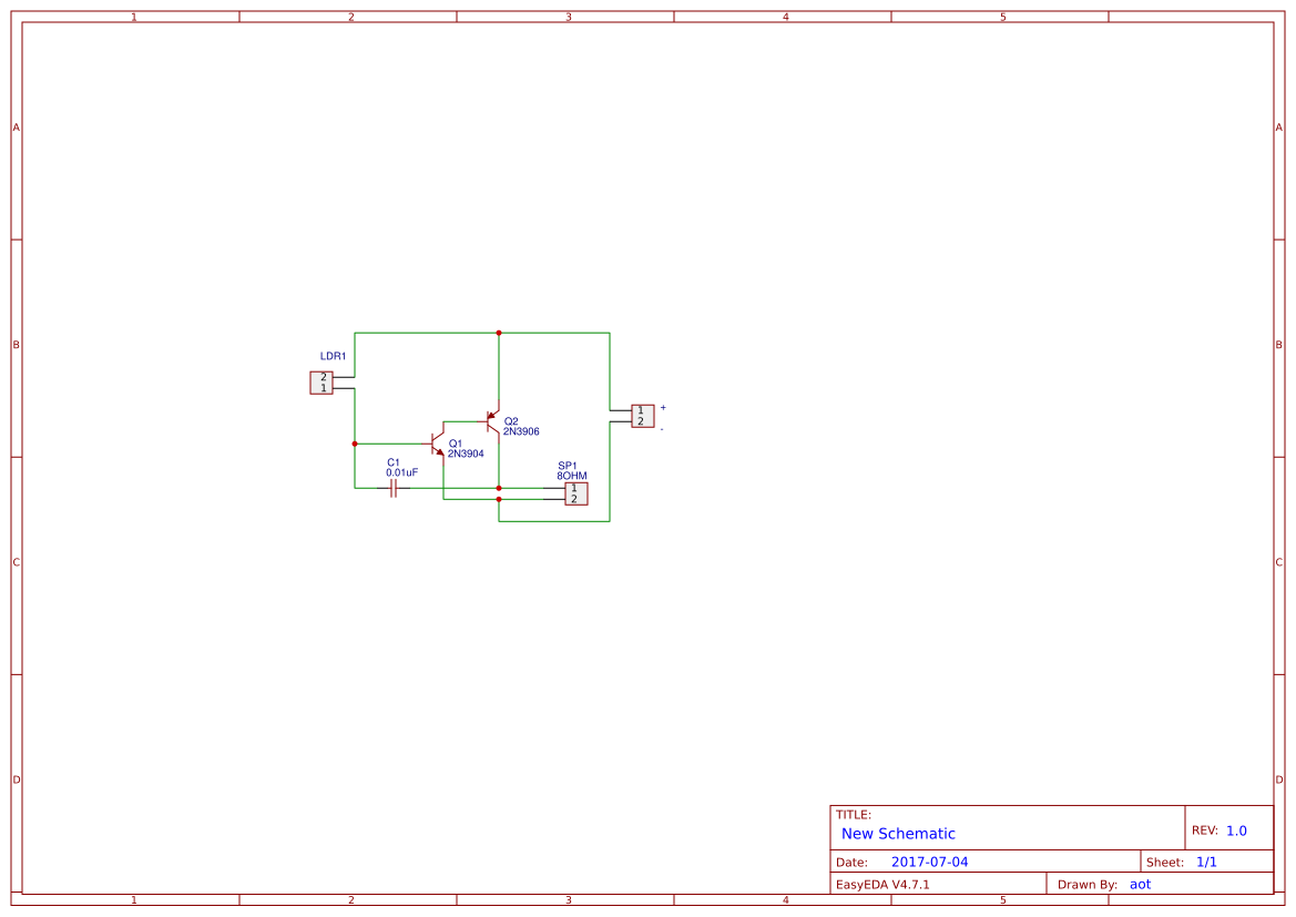 Simple light sensitivity Metronome using 2N3904 OSHWLab