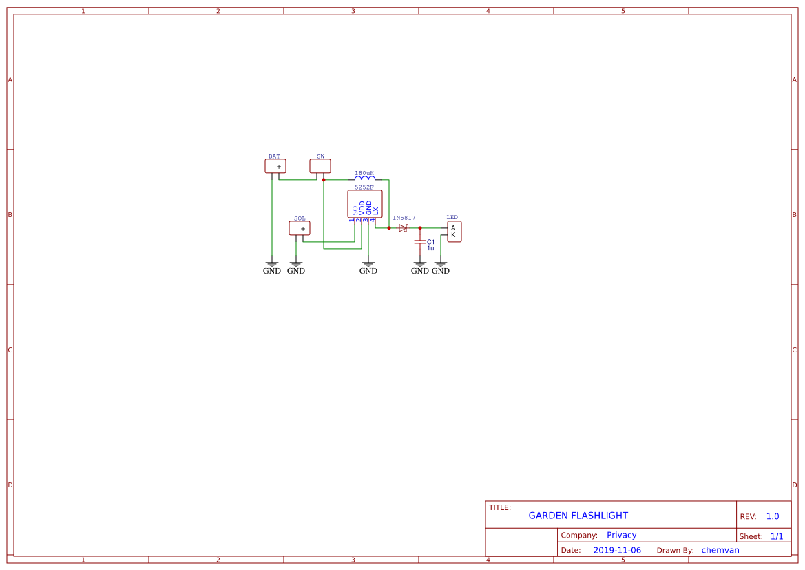 garden flashlight - EasyEDA open source hardware lab