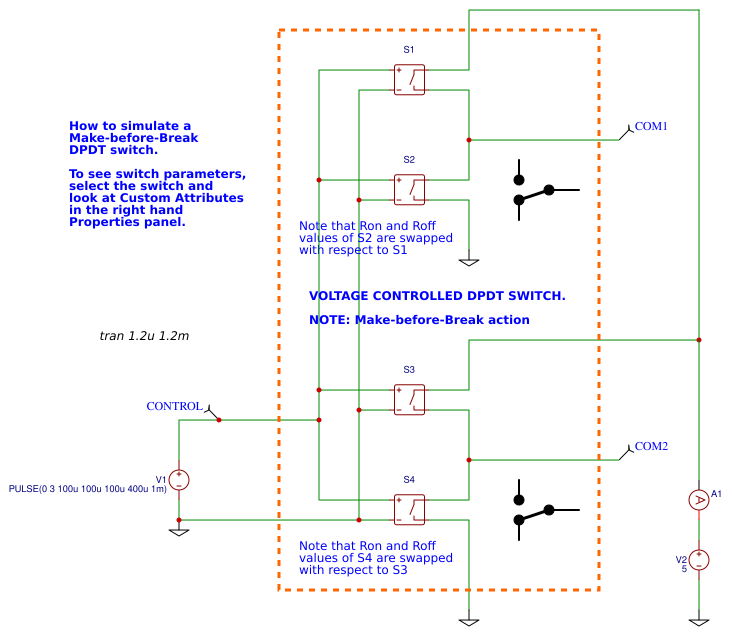 How to simulate a DPDT switch EasyEDA open source hardware lab