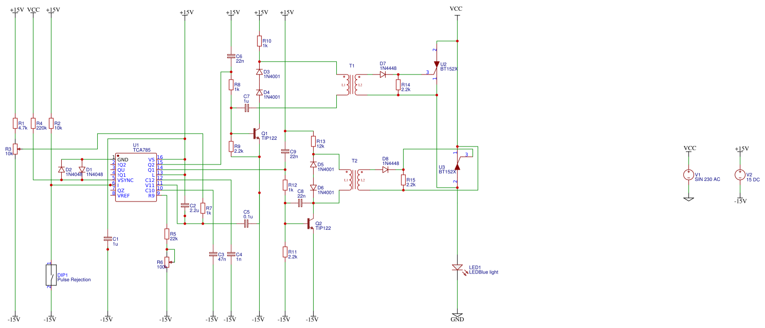 sterownika fazowy na podstawie siemens TCA785 - OSHWLab