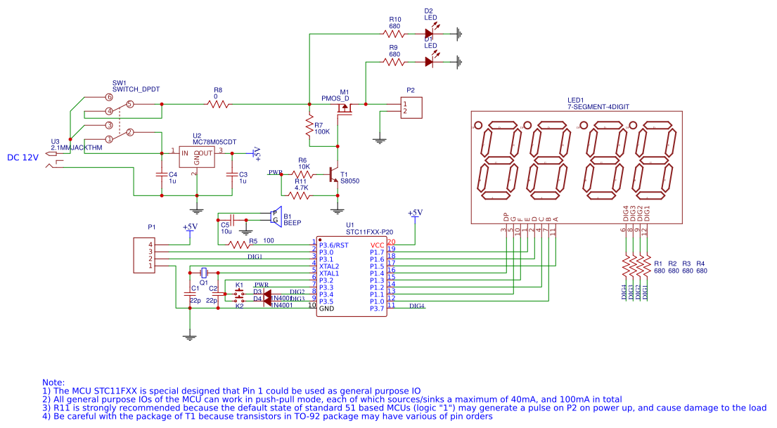 Simple 4-Digit Timer - OSHWLab