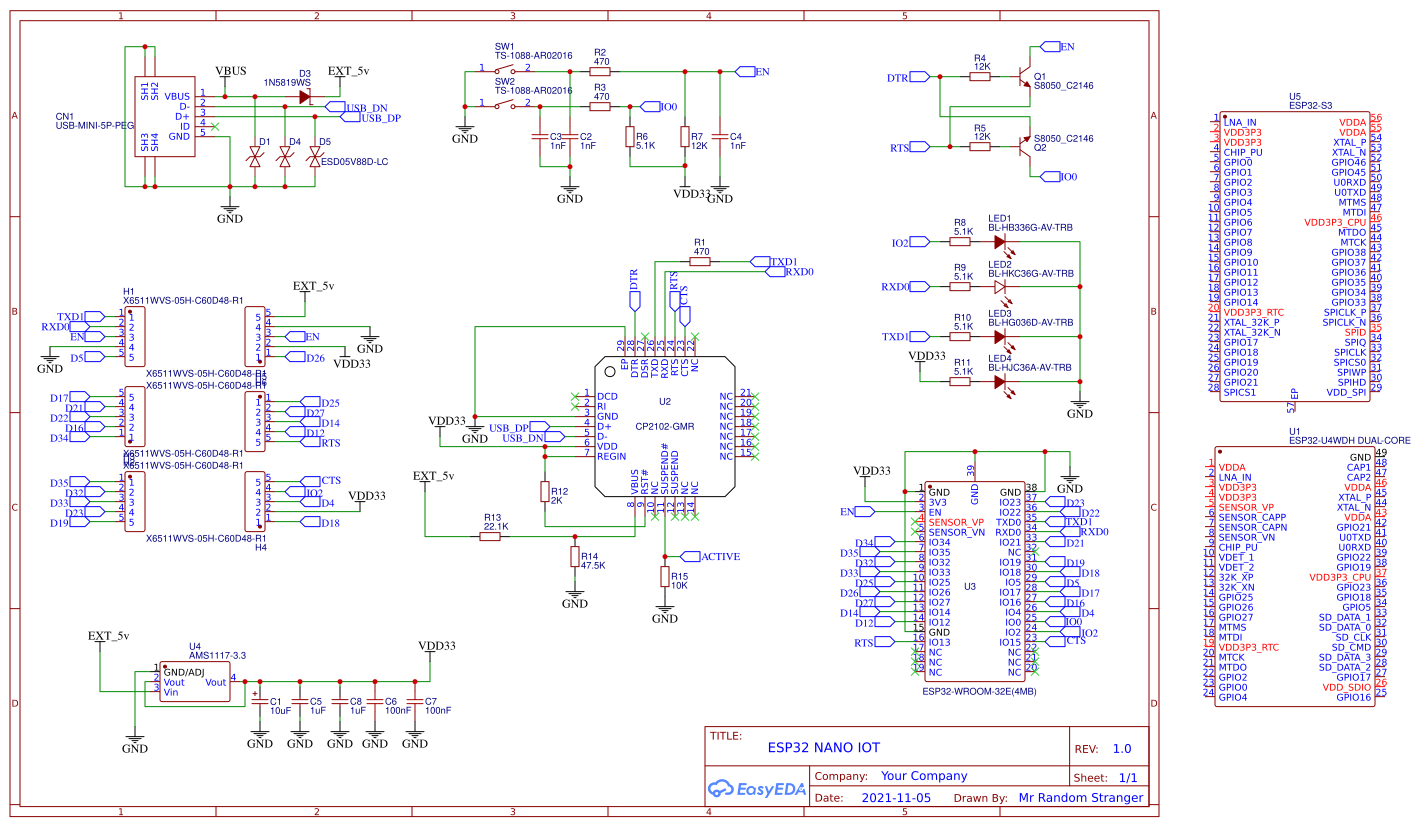 ESP32 NANO - OSHWLab