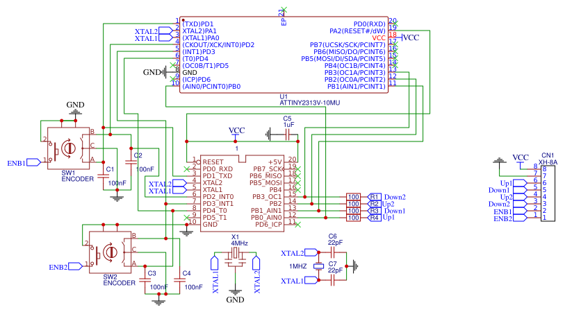 encoder to button - EasyEDA open source hardware lab