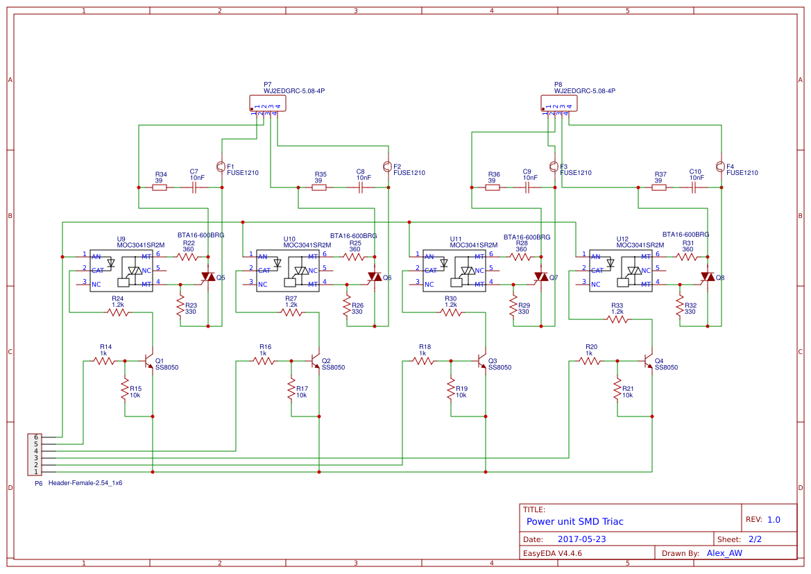 Rele 4in4out rs485 din SMD Triac - OSHWLab