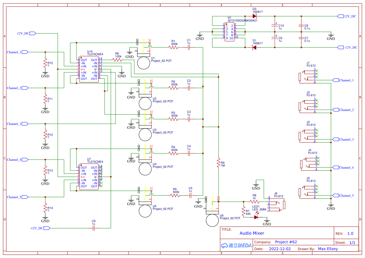 AudioMixerForPCB - EasyEDA open source hardware lab