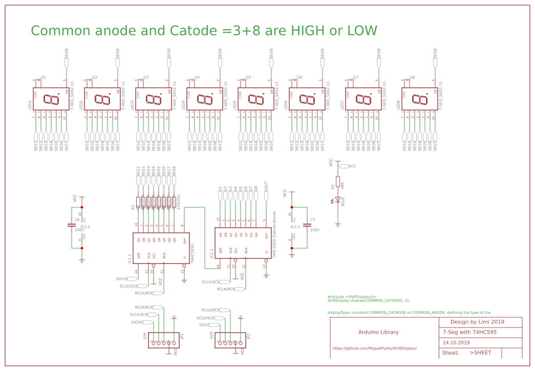 saiページ 74HC595-7-Seg-Display - OSHWLab