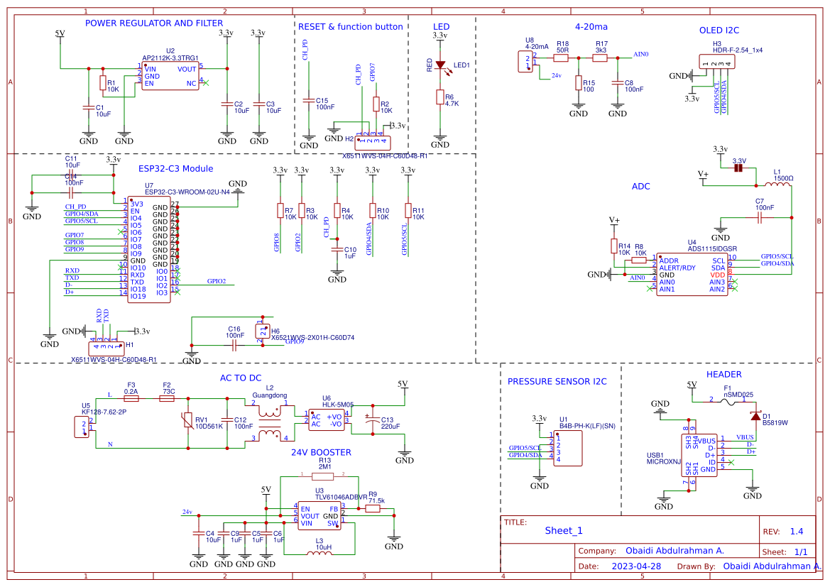 4-20mA ads1115 AC Module ESP32-C3 - OSHWLab