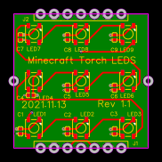 Minecraft Tourch LEDs - OSHWLab