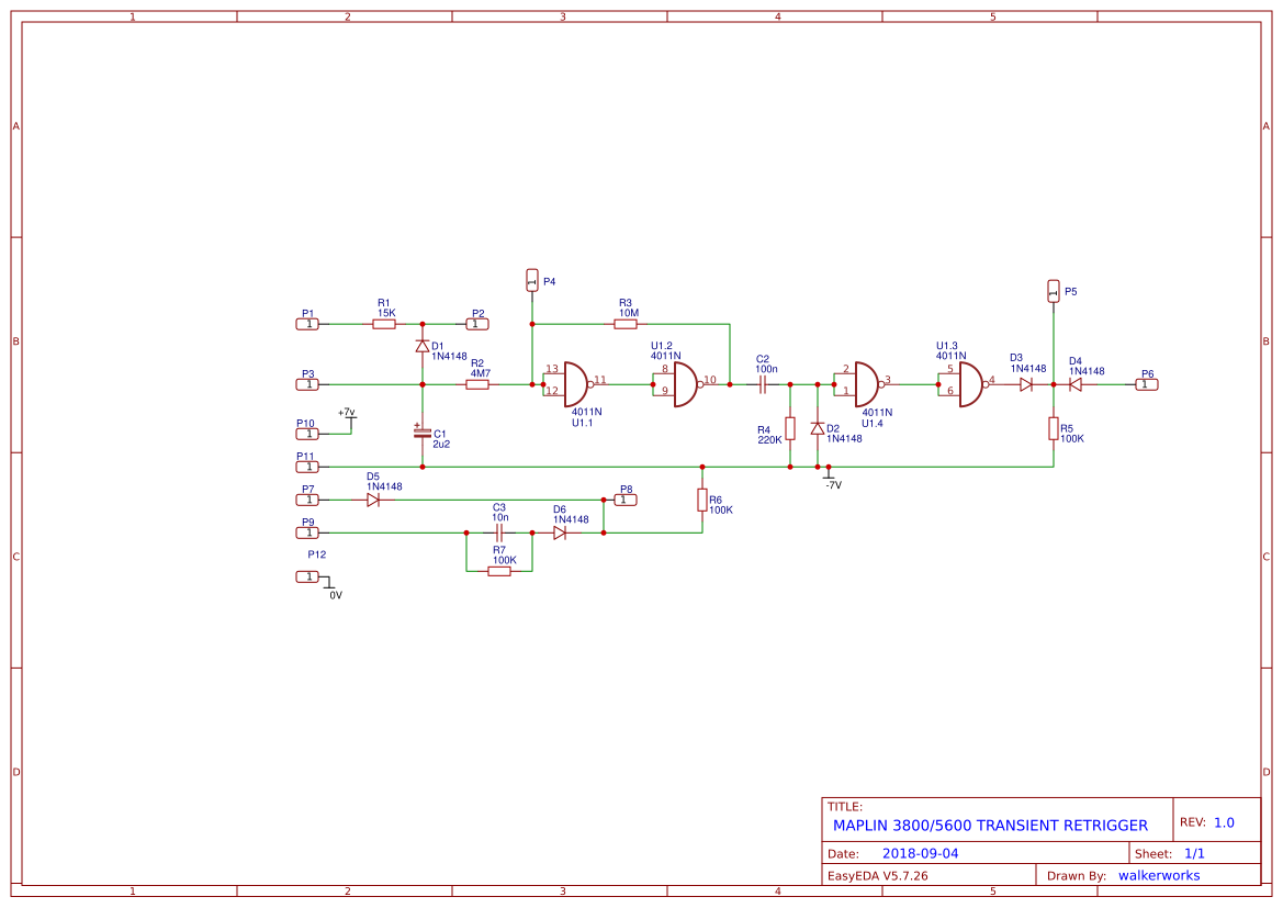 Maplin 3800/5600 Transient Retrigger - EasyEDA open source hardware lab