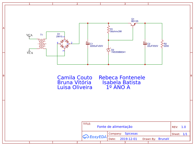 Permanent Alternator shunt voltage regulator simulations EasyEDA