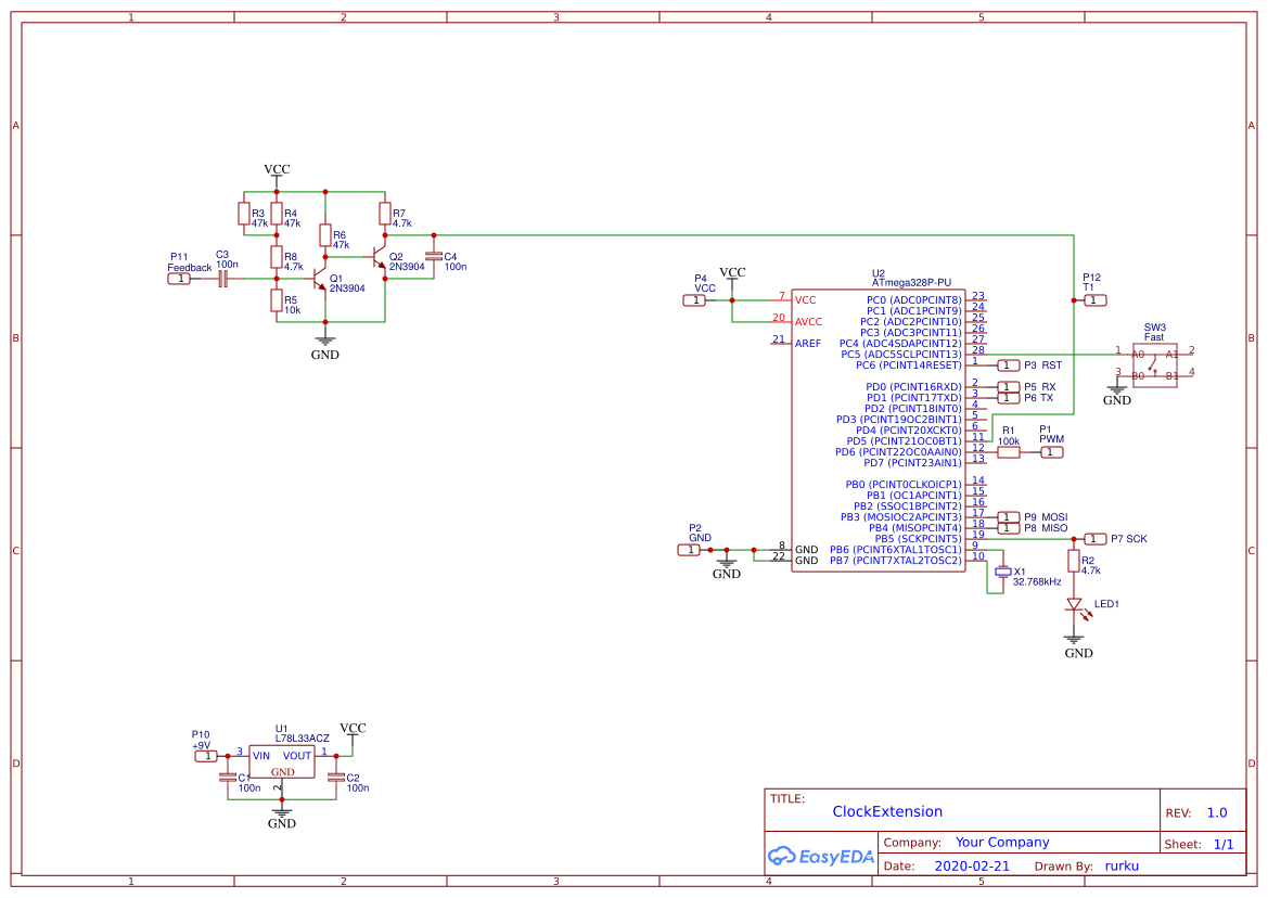 EQ2 Motor Clock Extension EasyEDA open source hardware lab
