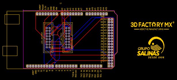 LED-Matrix Arduino Mega Shield - EasyEDA open source hardware lab