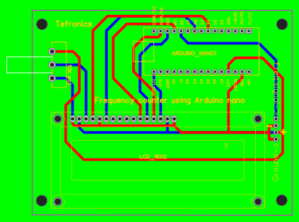 Frequency counter using Arduino nano - OSHWLab
