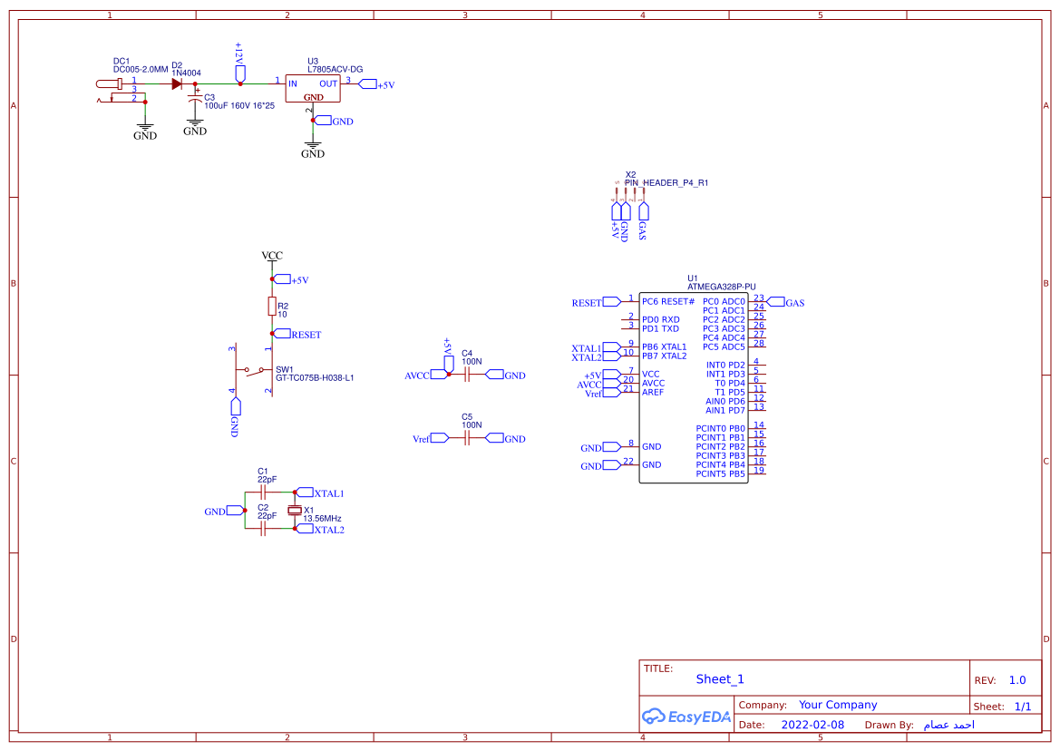 Gas sensor - EasyEDA open source hardware lab