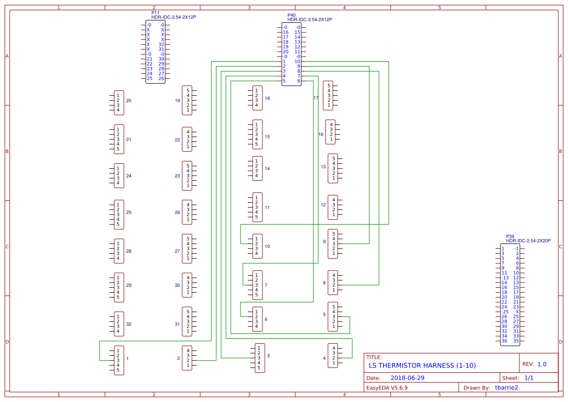 LEFT SIDE BATTERY THERMISTOR 32 BATTERIES EasyEDA open source
