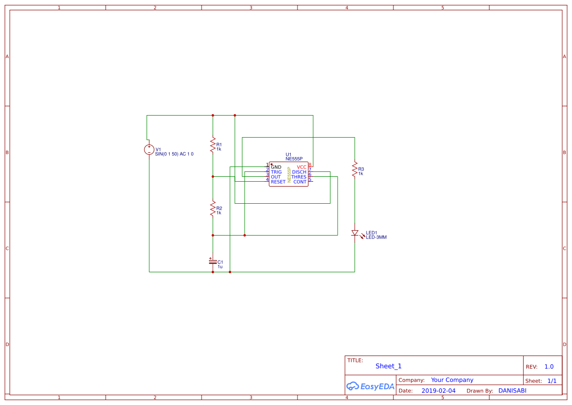 My First Project 555 Timer Circuit - OSHWLab