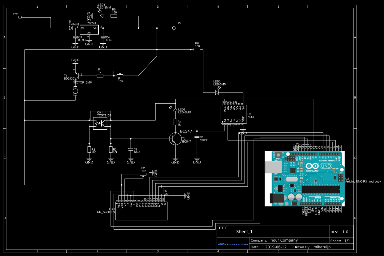 Schoolproject - EasyEDA open source hardware lab