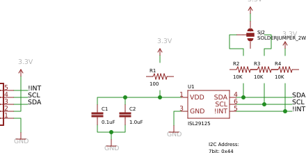 SparkFun RGB Light Sensor - ISL29125 - EasyEDA open source hardware lab