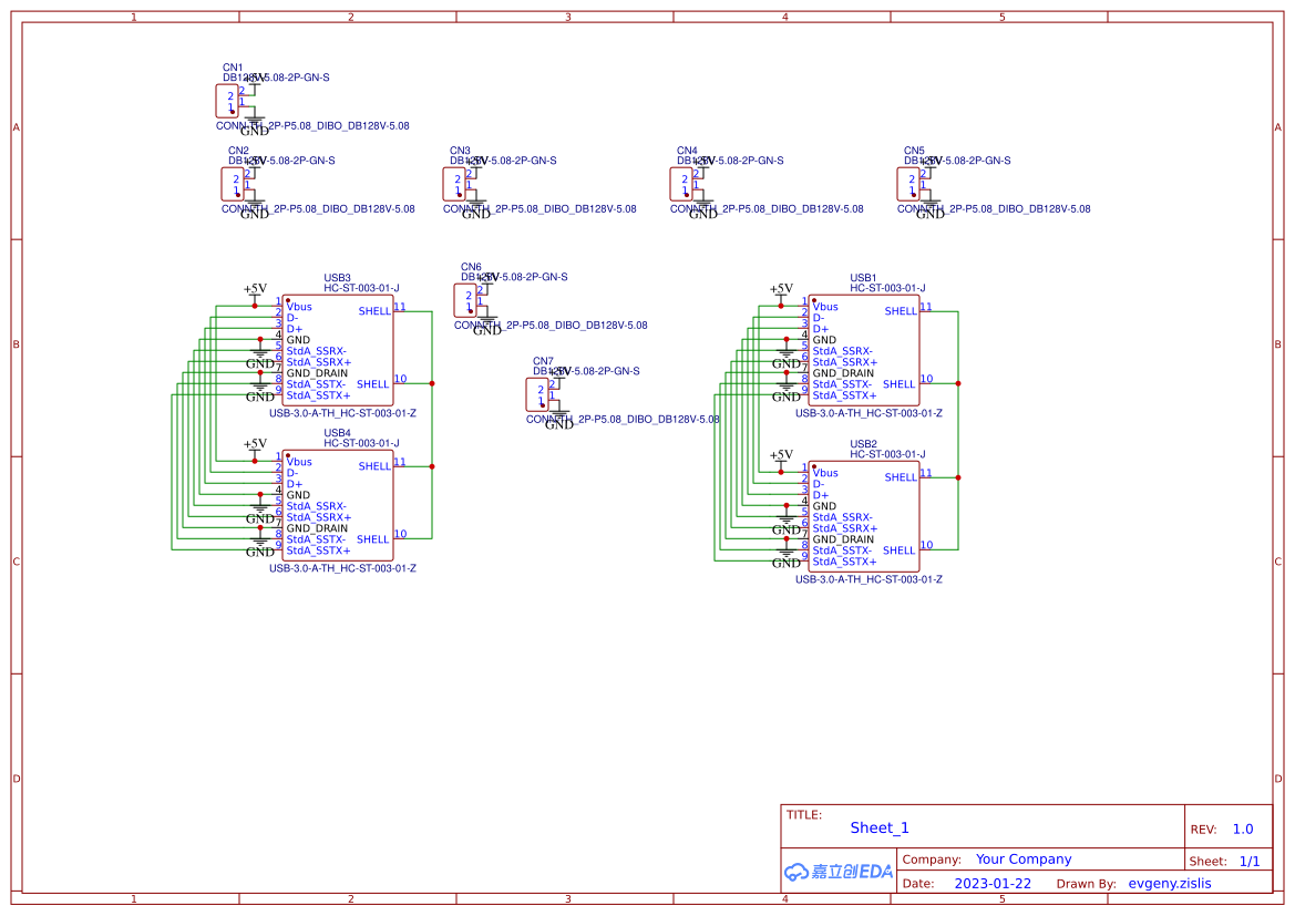 5V USB Power Distribution - OSHWLab