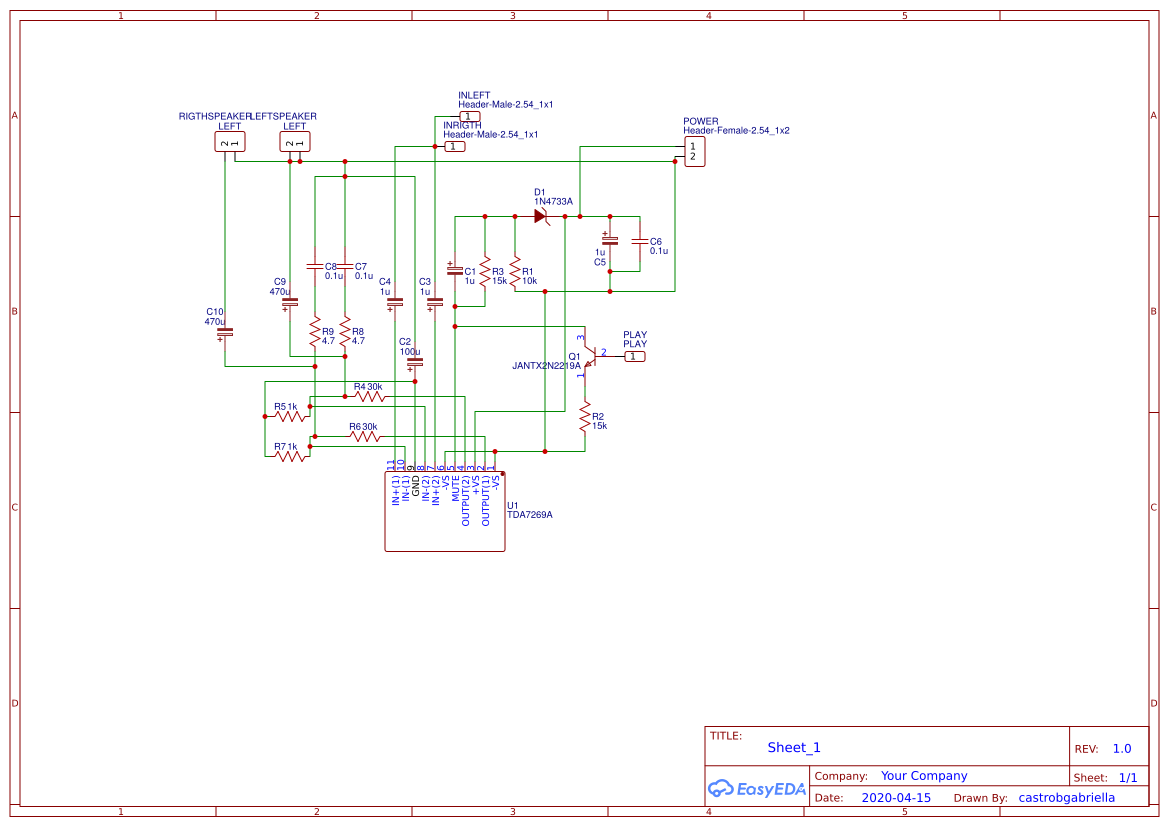 TDA7269A - EasyEDA open source hardware lab