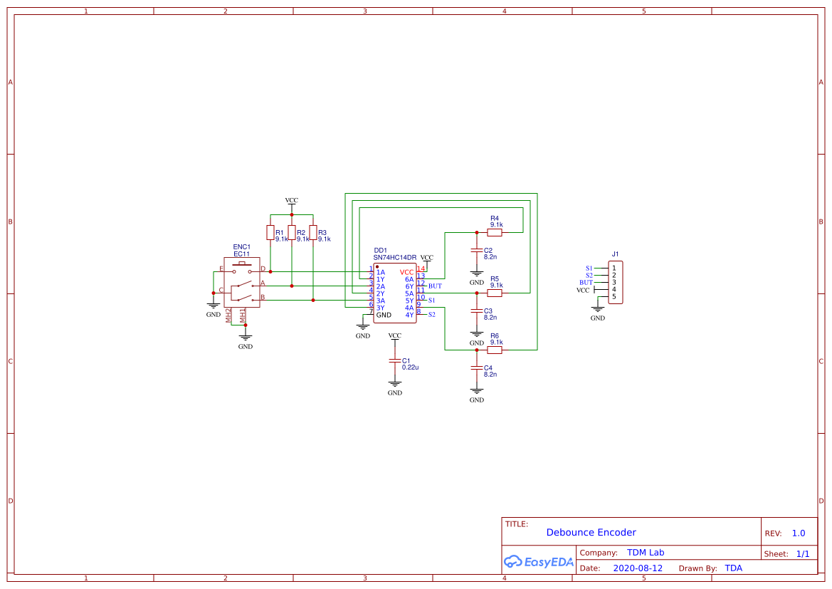 Debounce Encoder OSHWLab