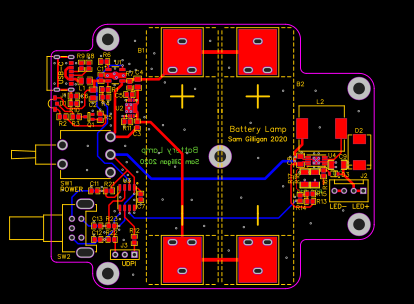 Battery Lamp - EasyEDA open source hardware lab