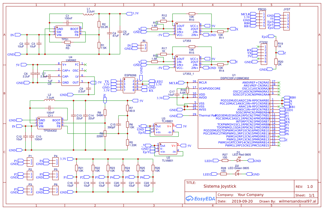 Sistema Joystick - EasyEDA open source hardware lab