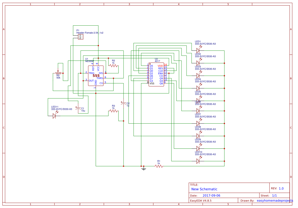 LED Chaser - EasyEDA open source hardware lab