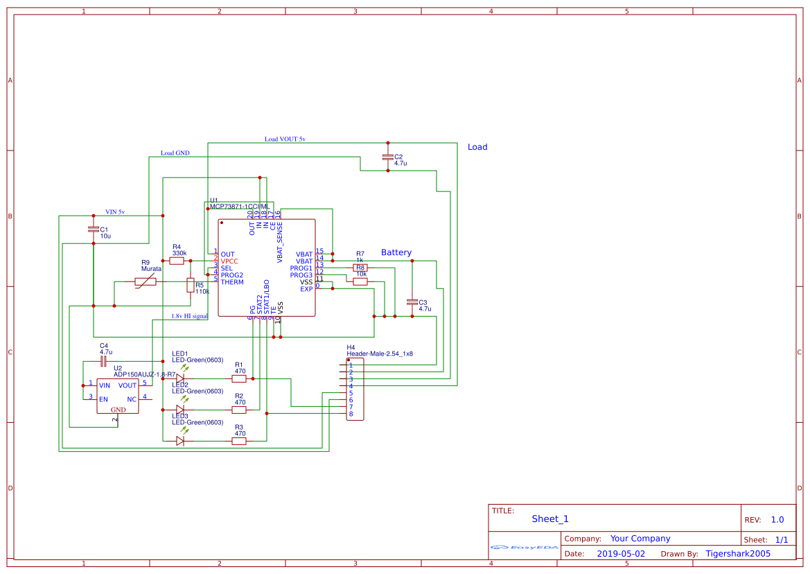Loadsharing Battery Charger EasyEDA open source hardware lab