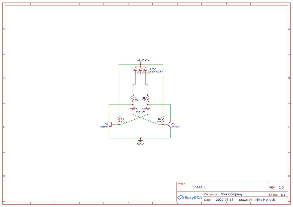 Astable oscillator EasyEDA open source hardware lab
