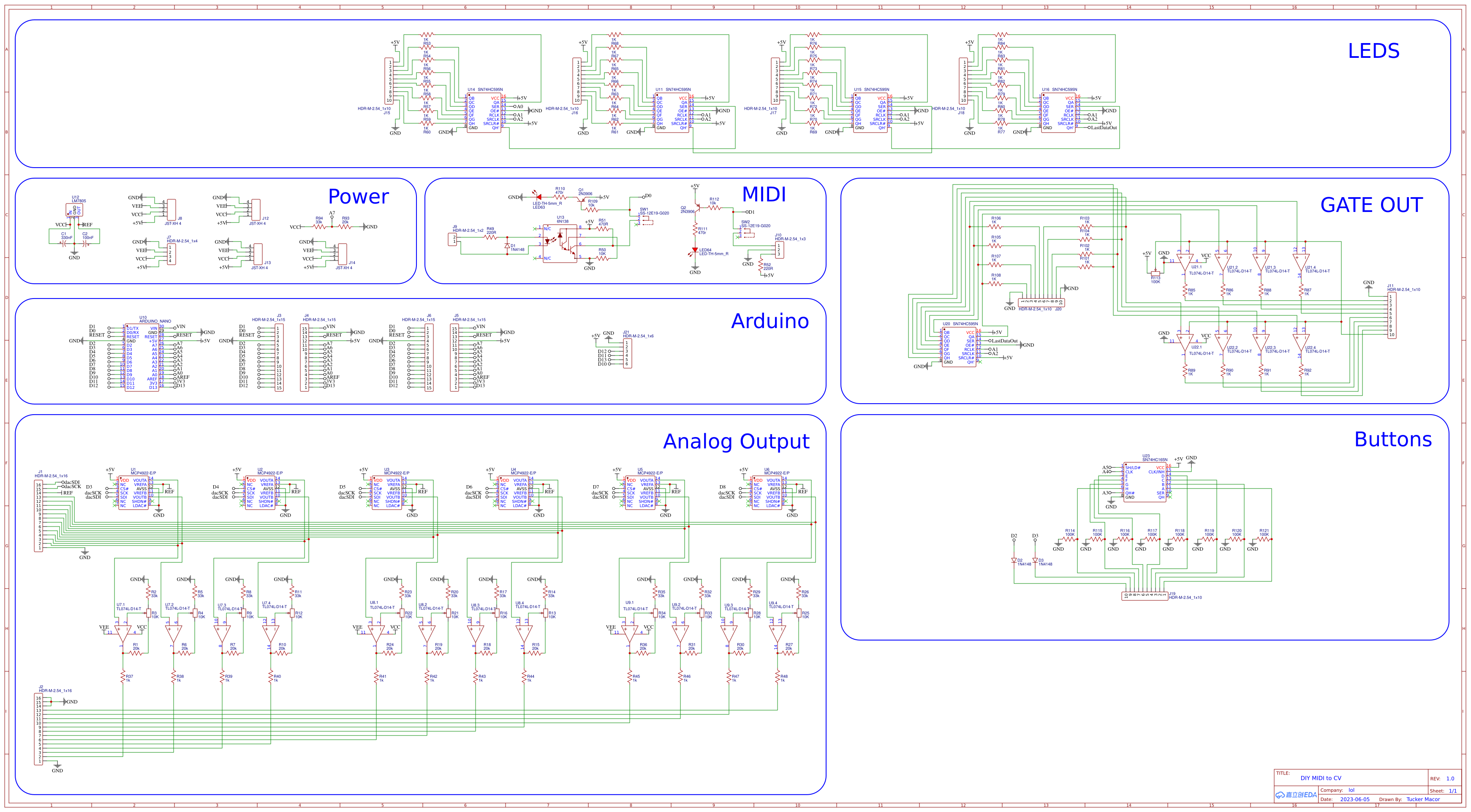DIYMIDItoCV EasyEDA open source hardware lab