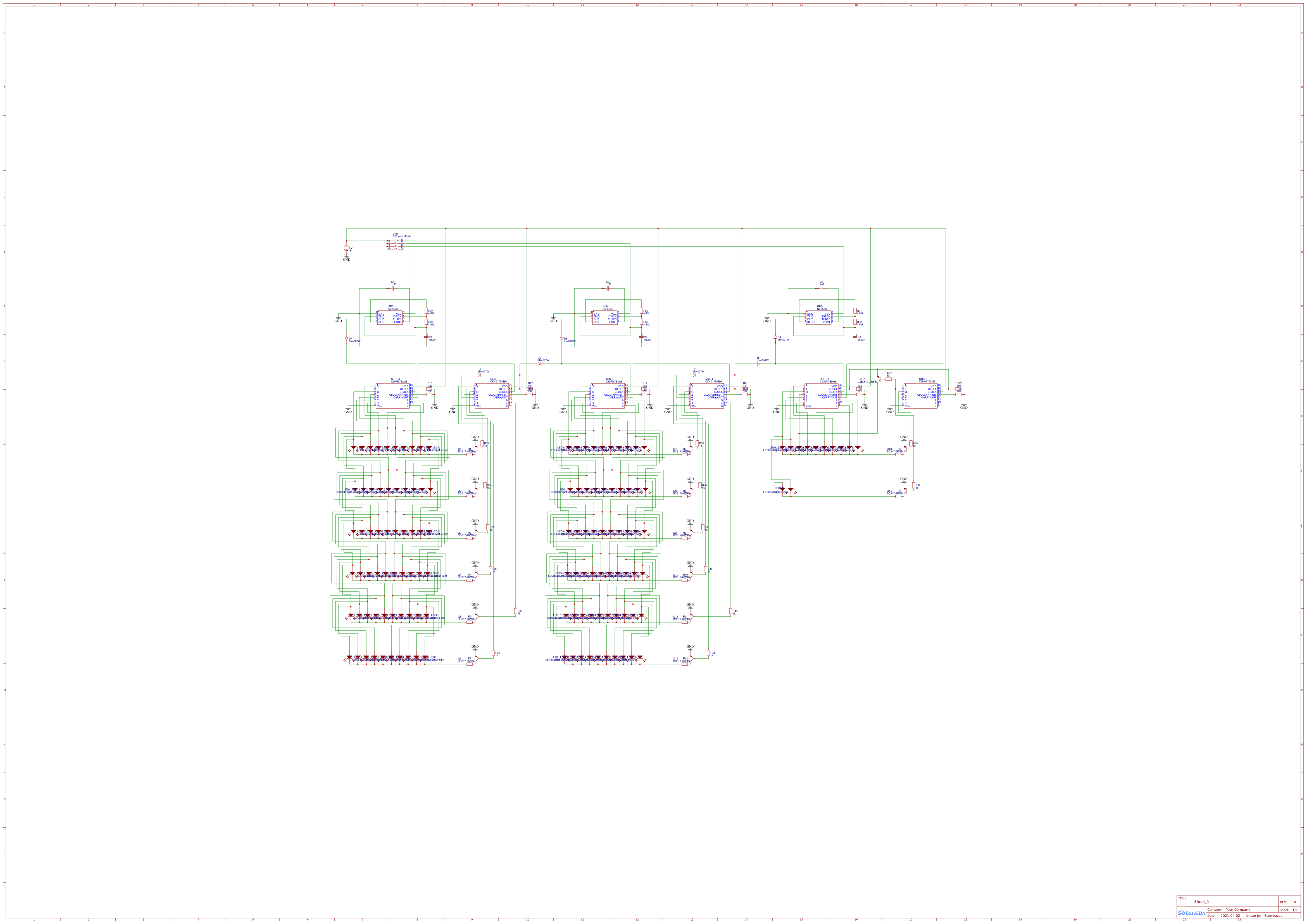 Analouge Clock - EasyEDA open source hardware lab