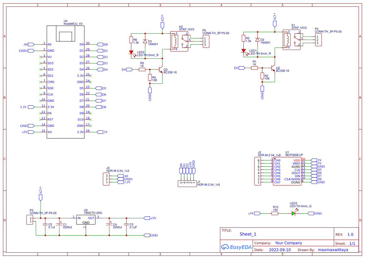 Esp8266_Relay2CH_Lcd_Soil Moisture Sensor - OSHWLab image.