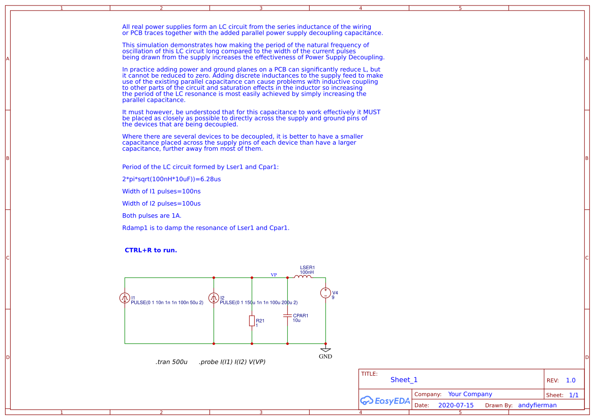 Power supply decoupling and why it matters. EasyEDA open source