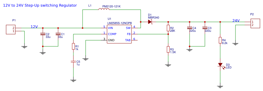 Lm2585-12v-to-24v-1a-step-up-switching-regulator - OSHWLab