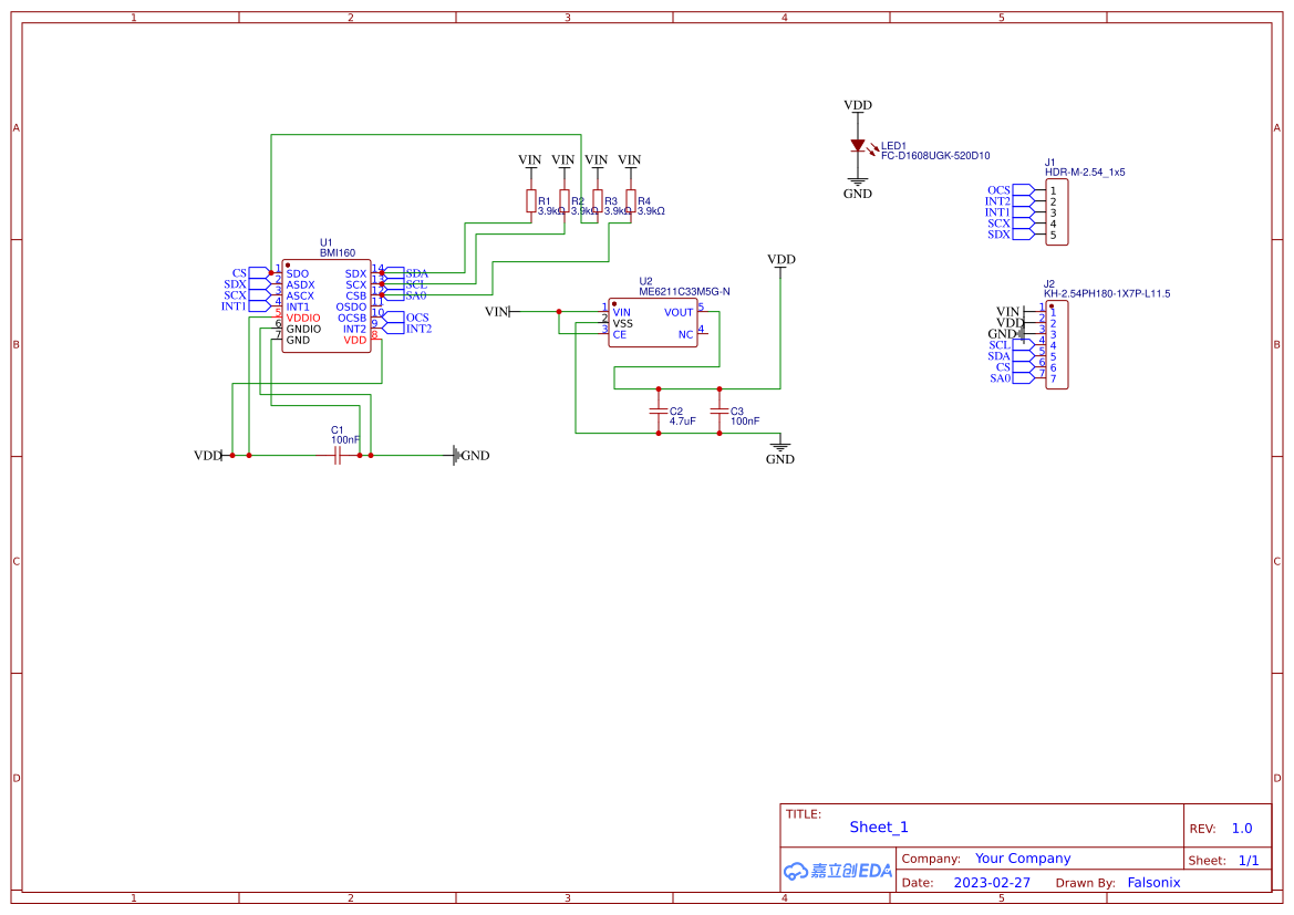 Jell0 BMI160 Module - EasyEDA open source hardware lab