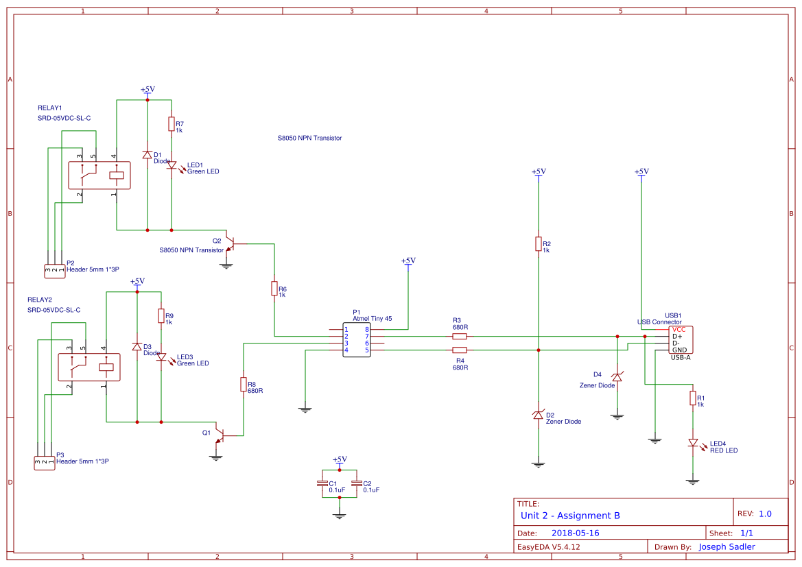Assignment B - EasyEDA open source hardware lab