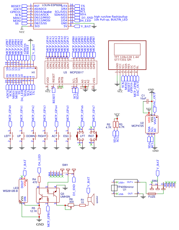 ESPboy_v4.3 - EasyEDA open source hardware lab