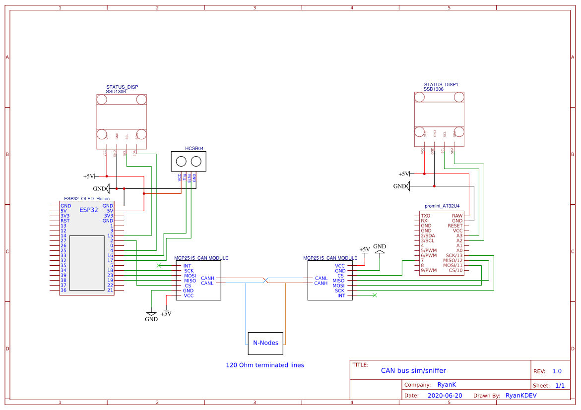 CAN sim/sniff - EasyEDA open source hardware lab