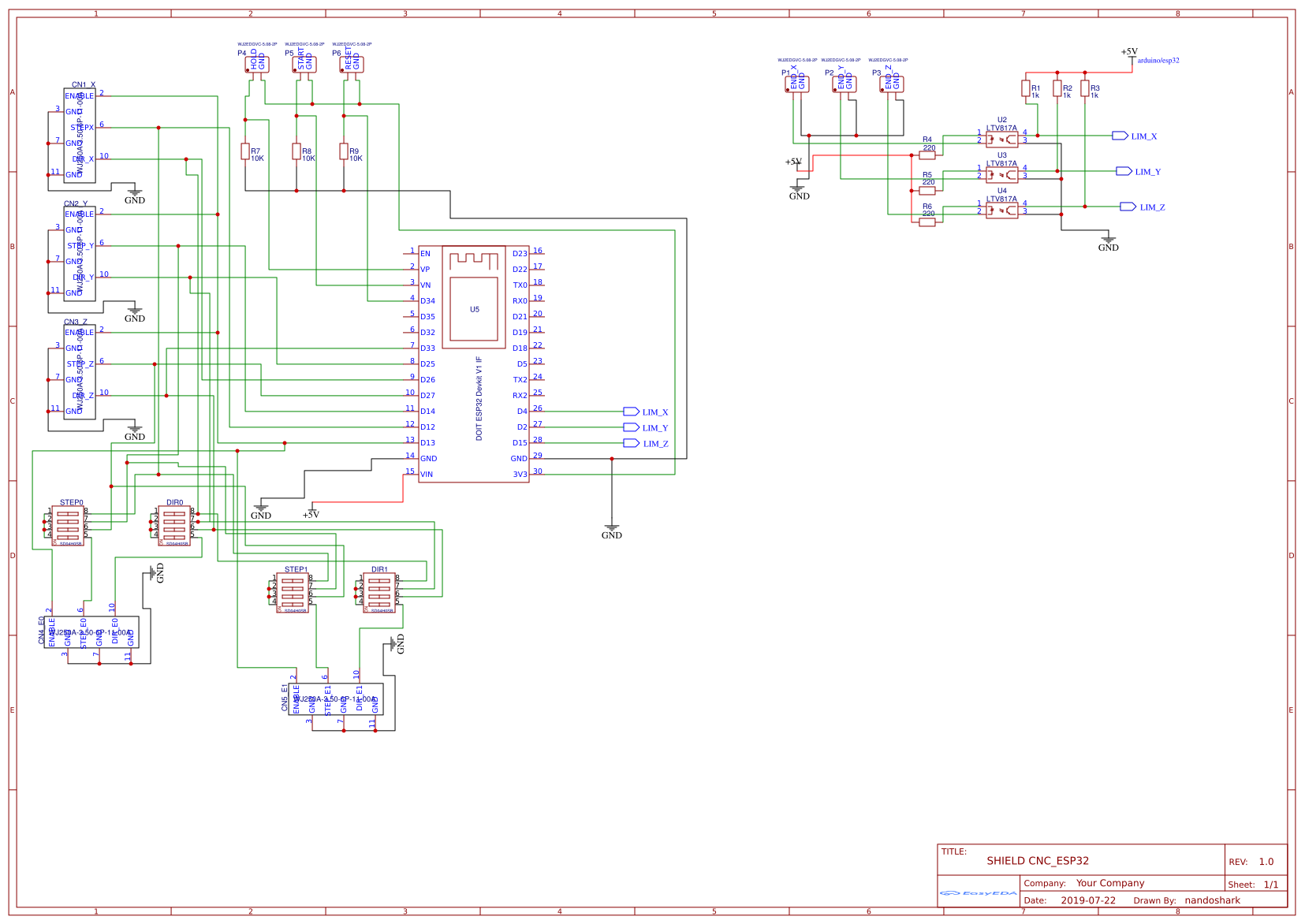 Frequency counter with PIC16F628A Circuit EasyEDA
